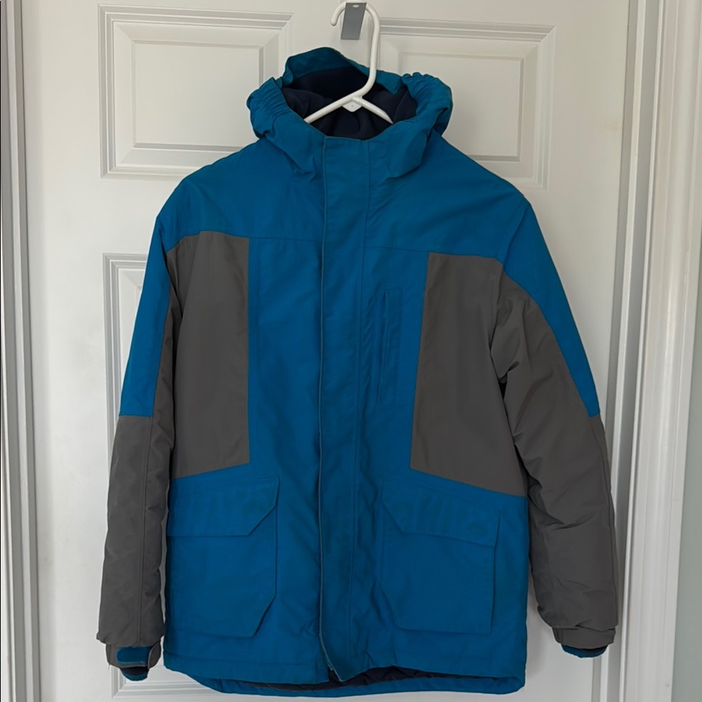 Lands’end Blue & Gray wind and waterproof Squall Jacket